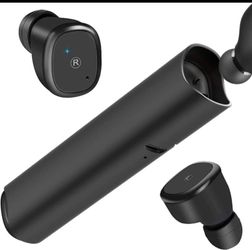 Heavy Base Bluetooth Mini Earbuds with 500mAh Charging Case/Earphones Bluetooth Wireless Earbuds w/Mic. (HDS) High Definition Sound