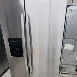 Amana, Refrigerator, Stainless Steel, Side By Side 