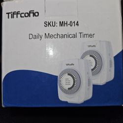 Tiffcofio 2 Pack Daily Mechanical Timer Outlet 