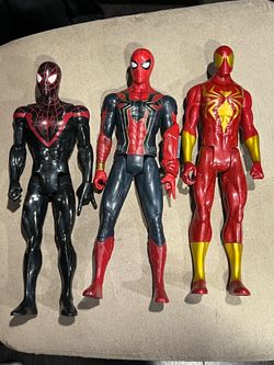 Marvel 12” Set of 3 Spider-Man Action Figure Miles Morales Ironspider