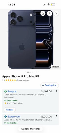 iPhone 17 pro max
