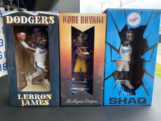 Los Angeles Dodgers/Lakers LeBron, Kobe and Shaq Bobbleheads