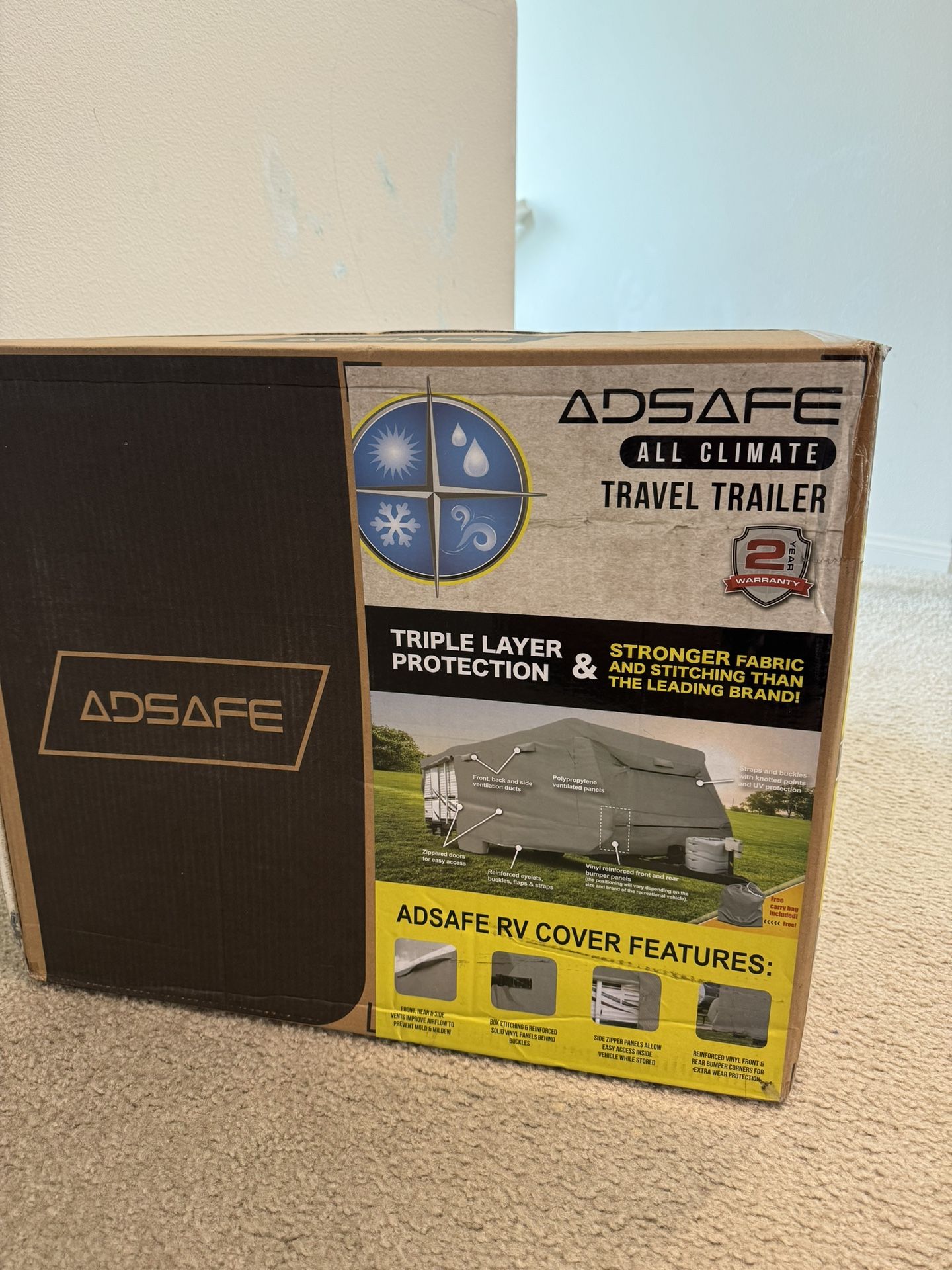 RV Cover ( 20’ To 22’) ADSAFE TRAVEL TRAILER 