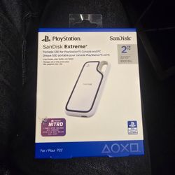 SANDISK - Extreme Game Drive for PlayStation5 2TB External USB Type C Portable SSD - White