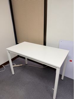 white office table