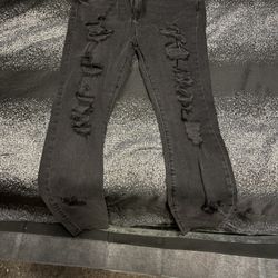 Grey Washed Ripped Jeans