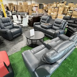 Premium Living  Room 3Pcs Recliner Sofa Set