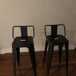 Iron bar stools (Set Of 2)