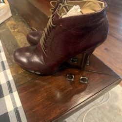 9 West Macy's Leather Booties High Heel 