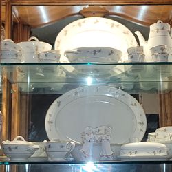 China, crystal & antique apple dishes