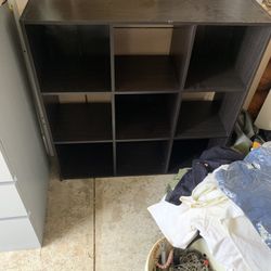 Black cubby storage 