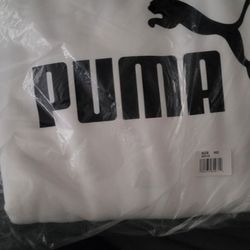 Puma White Hoodie Medium