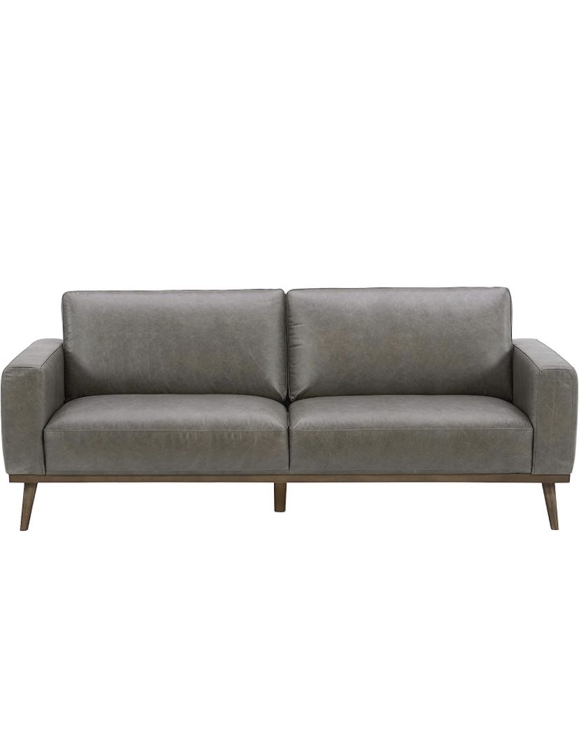 Amazon Brand Modern Leather Sofa Couch Gray, 84” L Brand New in Box🔥🔥