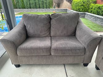 Gray Fabric Loveseat Sofas