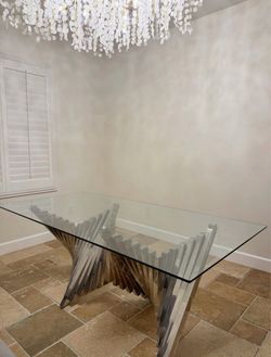 Glass Dining table and 6 chairs