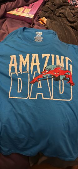 Marvel Spider-Man "Amazing Dad" Graphic Tee - Blue XXL