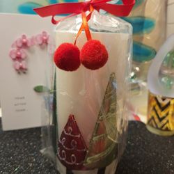 NEW 6" Sculpted Pillar Candle