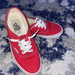 Red Lace Vans 