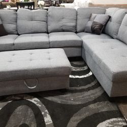 Sectional With Storage Ottoman