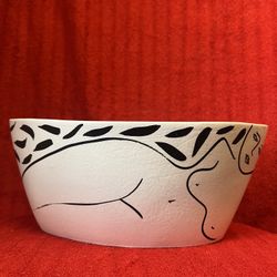 Donna Polseno Signed Studio Pottery Vase Bowl