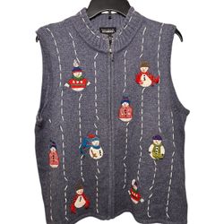 Ugly Christmas snowman sweater vest