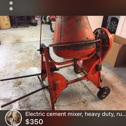 Cement mixer ( Electric) Runs Great