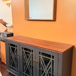 Elegant Sideboard & Mirror Set – Classic Modern Style