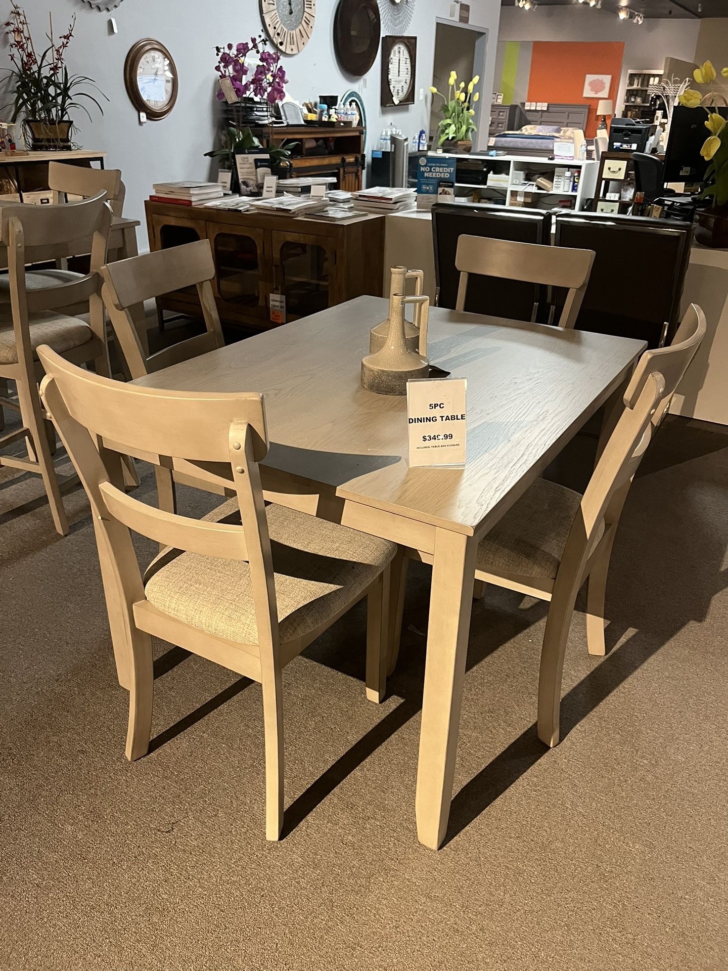 Light Grey Dining Table And 4 Chairs