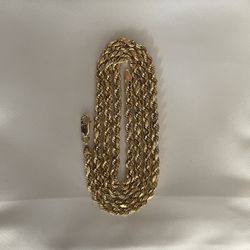 4mm Saints Gold Co. Diamond Cut Rope Chain 14k 
