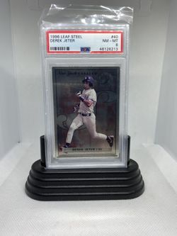 Derek Jeter 1996 Donruss “Leaf Steel, Graded PSA 8” Rookie Card (40)