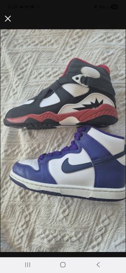 NIKE DUNKS high And  AIR JORDAN  RETRO 8