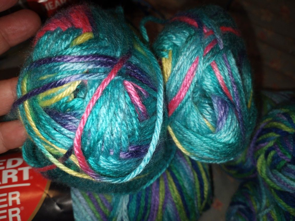 Red Heart Super Saver Skeins Mega Lot Ombre Project Yarn Lot for Sale