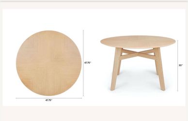 Ventu Light Oak Round Dining Table