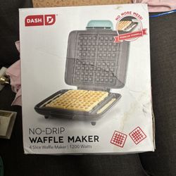 Dash No-Drip 4-Slice Waffle Maker – Brand New (Unopened)