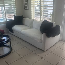 Like New White Sofa Obo