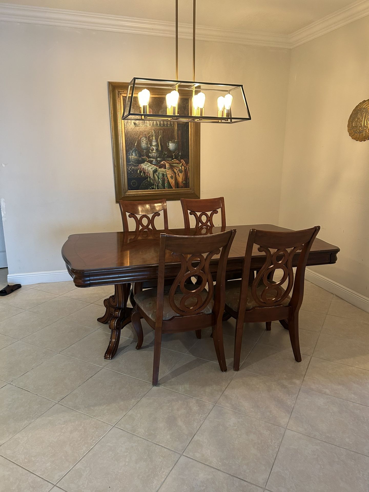 Beautiful Wooden Dining Table With Chairs
