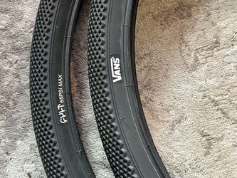 Cult x Vans 29” X 2.1” BMX bicycle tires all black 65psi.