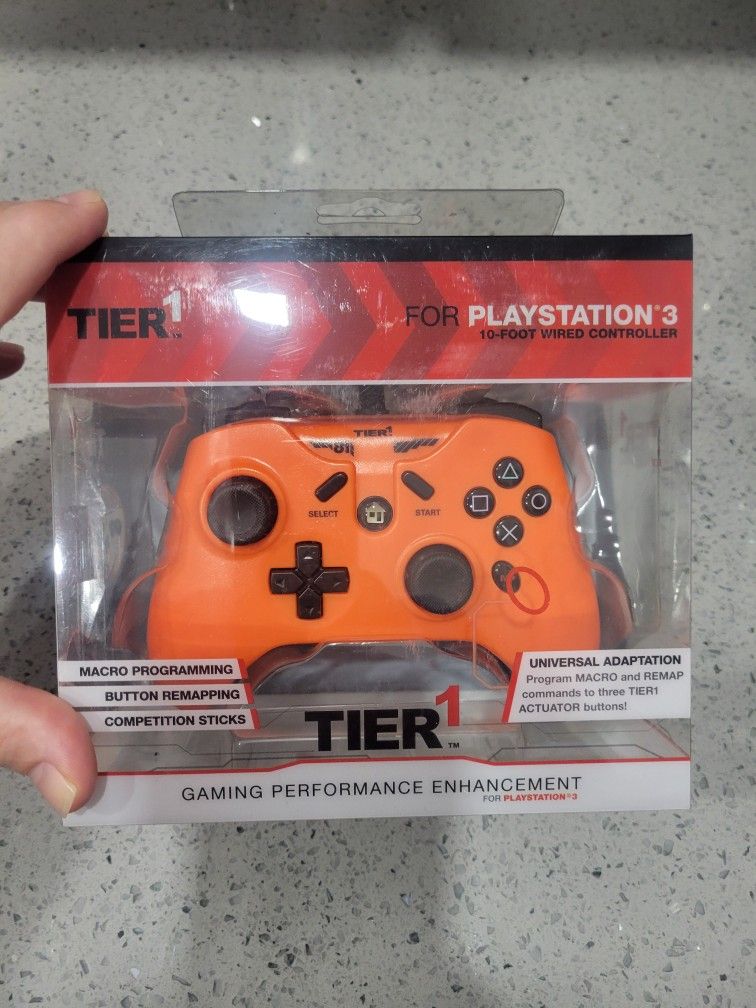 Brand new PS3 wired Controller by Tier1-Hazard ORANGE