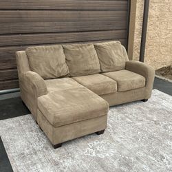 Brown Sectional Reversible Chaise