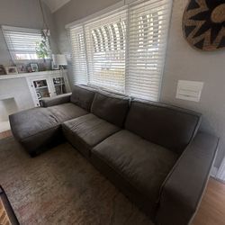 Couch With Storage  Ottoman 