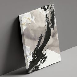 Abstract black and white canvas wall art - NEW