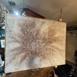 Mid Century 60 x 48 large beautiful signed oil on canvas