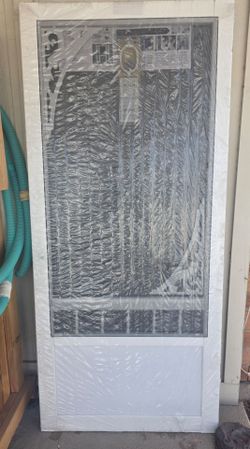 White Vinyl Screen Door
