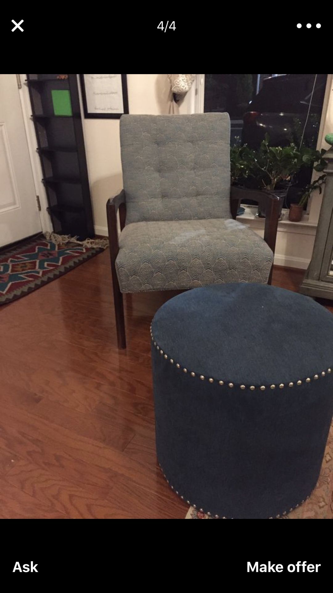 Chair with ottoman