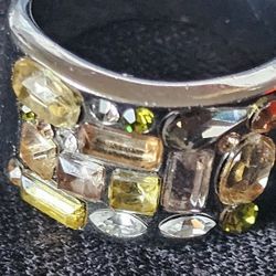 Guess Ring Multicolor His/Hers Rhinestone 81/2 