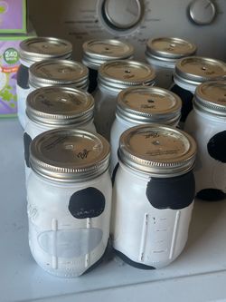 Cow print jars