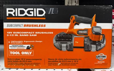 RIDGID 18V SubCompact Brushless 2-1/2" Band Saw – Tool Only Cordless, One-Handed Design – Lightweight & Powerful