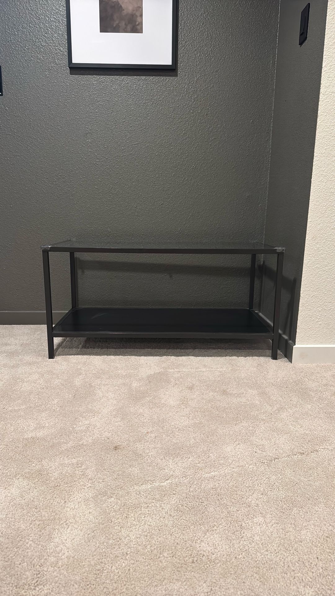 Glass Matte Black Coffee Table