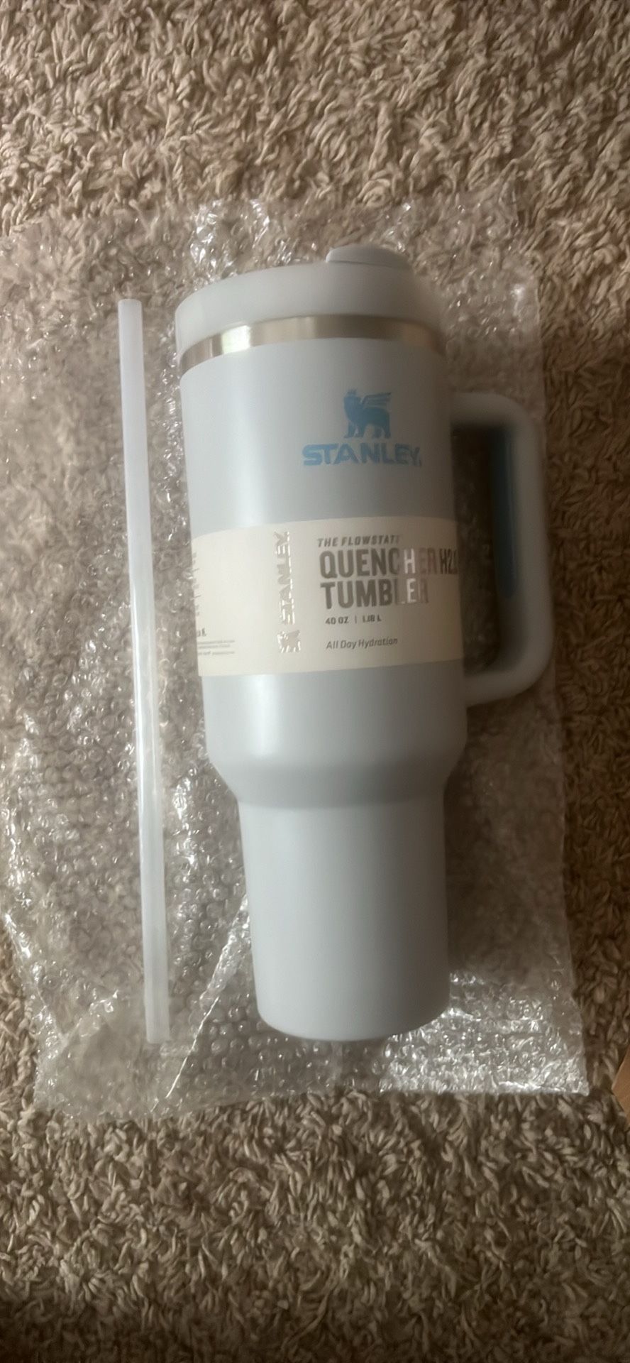 blue 40oz stanley tumblr