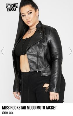 Ladies leather hipster jacket
